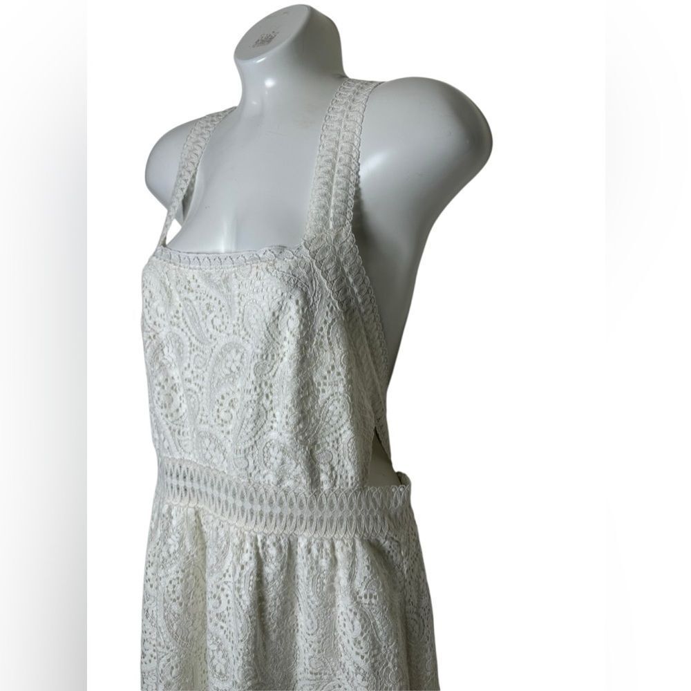 Ba&sh Eyelet Square Neck Open Back Austin Dress - Picture 6 of 14